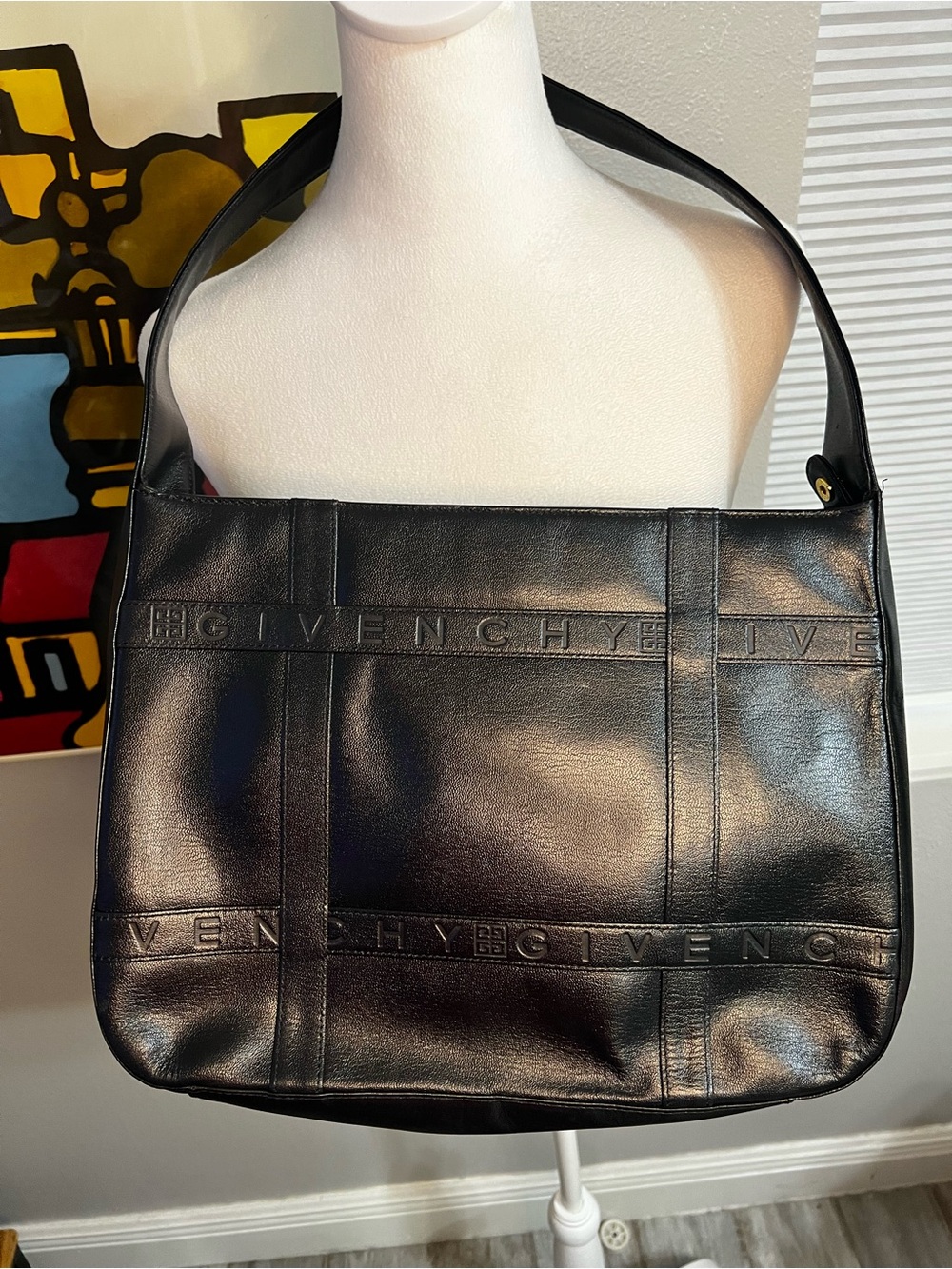 Authentic Vintage GIVENCHY Black
Leather Shoulder Bag - Picture 6 of 16
